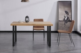 Mesa Comedor Natural 140X80 Cm Color Marrón miniatura 3