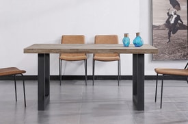 Mesa Comedor Fija 160 X 100 Cm Marrón miniatura 3