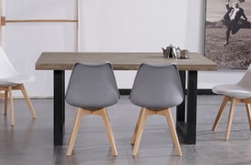 Mesa Comedor Fija 160 X 100 Cm Marrón miniatura 5