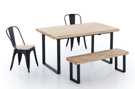 Mesa Comedor Extensible Natural Roble miniatura 3