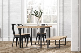 Silla Comedor Negra Asiento miniatura 5