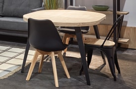 Silla Comedor Negra Asiento miniatura 7