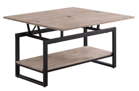 Mesa Centro Elevable Y Extensible Color Marrón