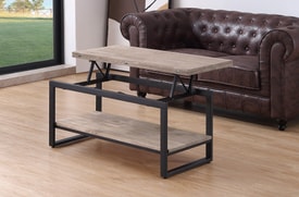 Mesa Centro Elevable Y Extensible Color Marrón miniatura 4