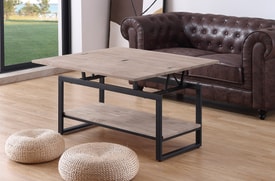 Mesa Centro Elevable Y Extensible Color Marrón miniatura 5