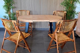 Mesa Comedor Redonda Extensible Roble Nordish miniatura 5