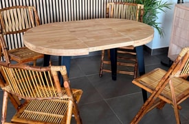 Mesa Comedor Redonda Extensible Roble Nordish miniatura 6