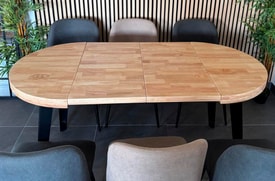 Mesa Comedor Redonda Extensible Roble Nordish miniatura 7