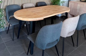 Mesa Comedor Redonda Extensible Roble Nordish miniatura 8