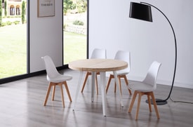 Mesa Comedor Redonda Extensible Roble Nordish 100-180 Cm miniatura 3