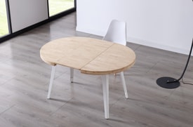 Mesa Comedor Redonda Extensible Roble Nordish 100-180 Cm miniatura 4