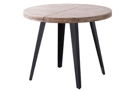 Mesa Comedor Redonda Extensible Roble miniatura 1