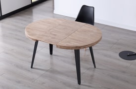 Mesa Comedor Redonda Extensible Roble miniatura 4