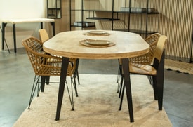 Mesa Comedor Redonda Extensible Roble miniatura 6