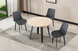 Mesa Comedor Redonda Extensible Roble miniatura 6