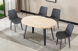Mesa Comedor Redonda Extensible Roble miniatura 7