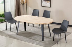 Mesa Comedor Redonda Extensible Roble miniatura 8
