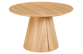 Mesa Comedor Redonda Extensible 120-200 Cm Color Marrón miniatura 1
