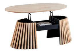 Mesa Centro Elevable Marrón miniatura 3