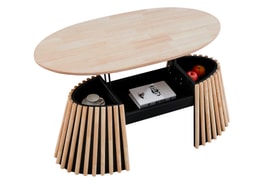 Mesa Centro Elevable Marrón miniatura 7