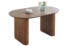 Mesa Comedor Oval Extensible Color Marrón miniatura 1