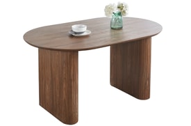 Mesa Comedor Oval Extensible Color Marrón miniatura 2