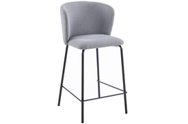 Taburete Tapizado Gris