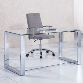 Mesa Despacho Cristal Templado 140 X 70 Cm miniatura 2