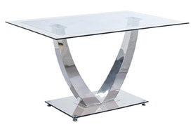 Mesa Comedor Cristal Blanco miniatura 1