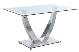 Mesa Comedor Cristal Blanco miniatura 2