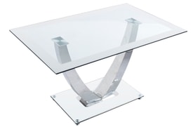 Mesa Comedor Cristal Blanco miniatura 4