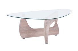 Mesa Centro Cristal Transparente Marrón
