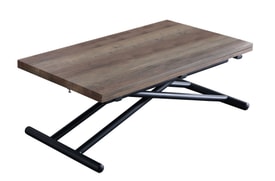 Mesa Centro Elevable Y Extensible Color Marrón miniatura 2