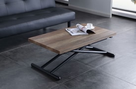 Mesa Centro Elevable Y Extensible Color Marrón miniatura 3