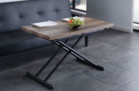 Mesa Centro Elevable Y Extensible Color Marrón miniatura 4