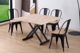 Mesa Centro Elevable Roble miniatura 6
