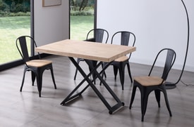 Mesa Centro Elevable Roble miniatura 5