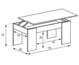 Mesa Centro Elevable miniatura 2