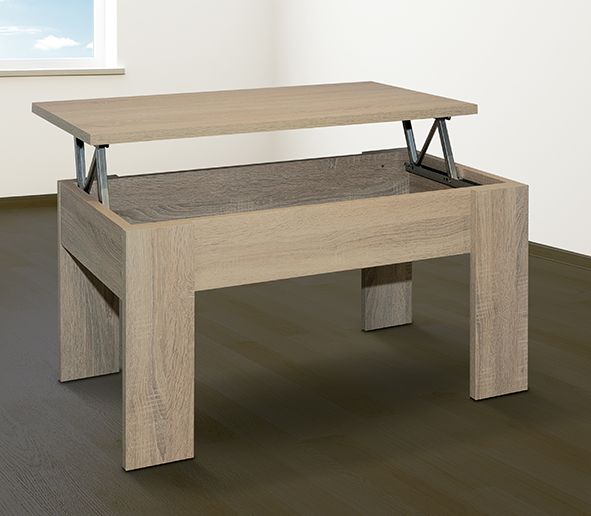 Mesa Centro Elevable Color Marrón