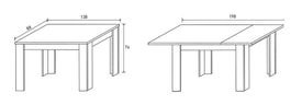 Mesa Extensible Corfu Color Marrón miniatura 3