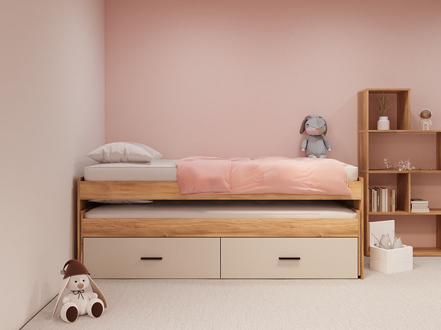 Cama Compacta Con Nido Ruedas Elba
