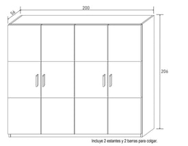 Armario 4 Puertas miniatura 3