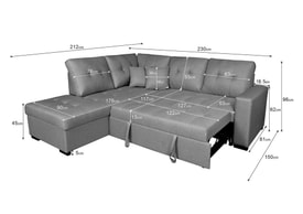 Chaise Longue 3 Plazas Color Gris miniatura 8