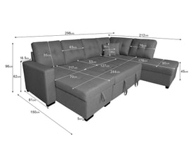 Chaise Longue 5 Plazas Color Gris miniatura 6