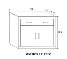 Aparador 2 Puertas Color miniatura 2