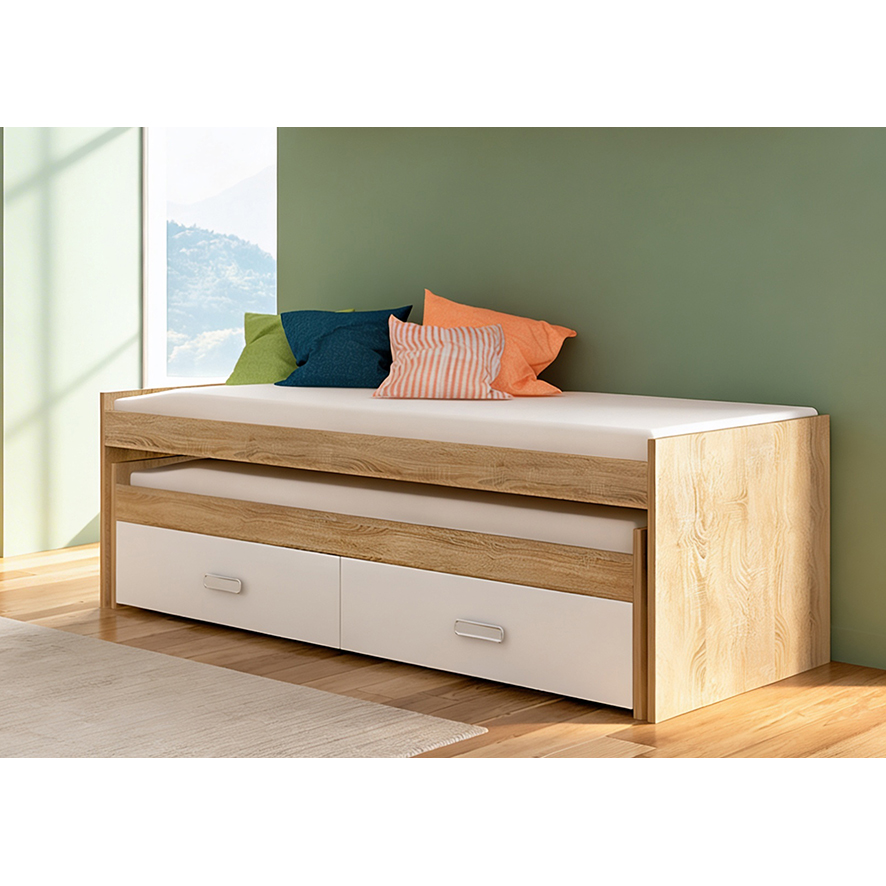 Cama Compacto Cajonera 1 Plaza Color
