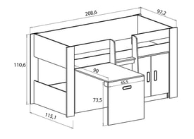 Cama Block Con Mesa miniatura 4