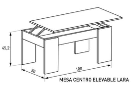 Mesa Centro Elevable Marrón miniatura 2