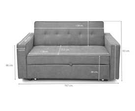 Sofá 2 Plazas Color Gris miniatura 3