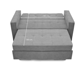 Sofá 2 Plazas Color Gris miniatura 5